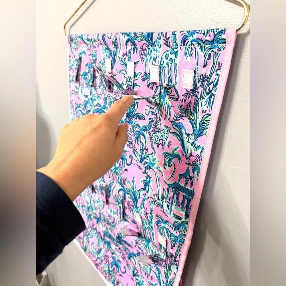 Lilly Pulitzer Tropical Pink Hanging Jewelry or makeup 💄 Organizer New Condition
